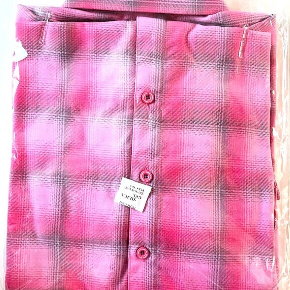 DIXXON x KEEP A BREAST Collab I LOVE BOOBIES Pink Flannel Shirt- Women's 2XL - Picture 9 of 10